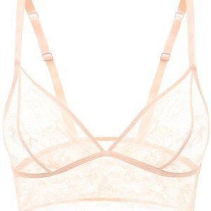 Noelle Wolf Bold Lace Longline Triangle  Bra